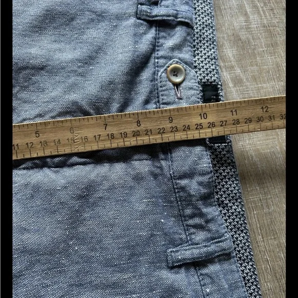 Ted Baker Men’s Linen Blend Shorts 34 Casual Summer Walking Travel Blue - Picture 6 of 8